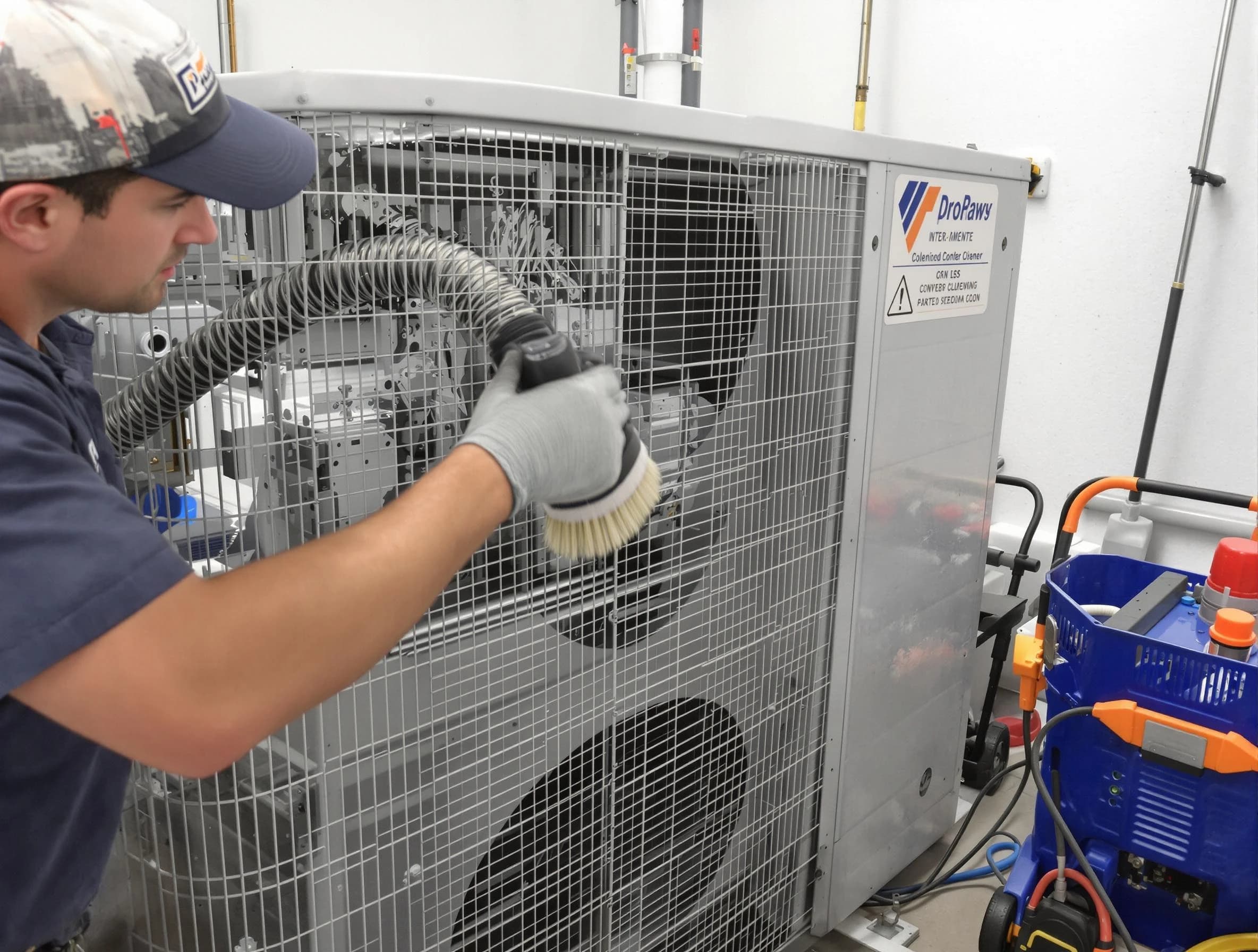 Twin Lakes Air Duct Cleaning specialist performing precision AC coil cleaning for improved system performance in Twin Lakes