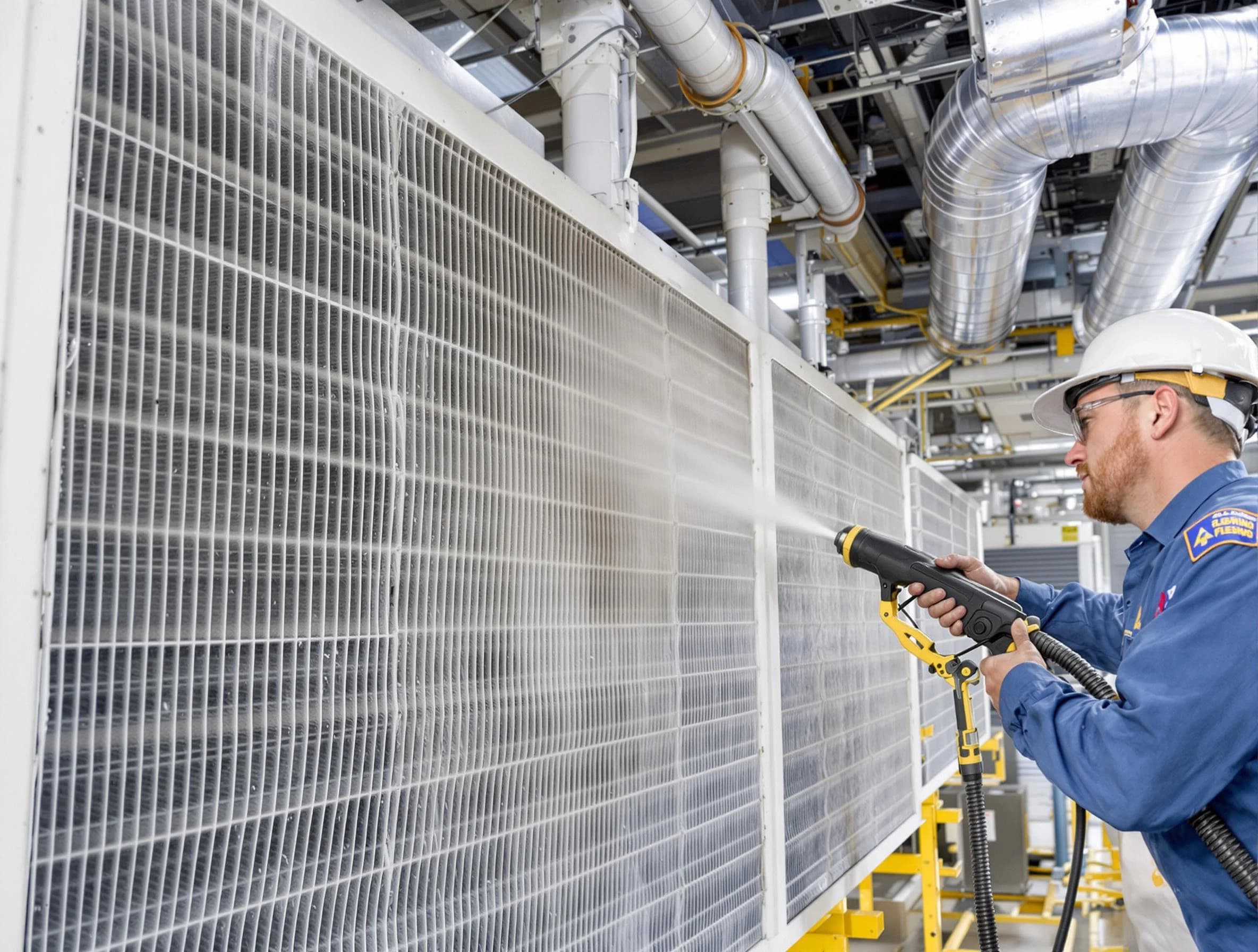 Professional commercial coil cleaning by Twin Lakes Air Duct Cleaning in Twin Lakes