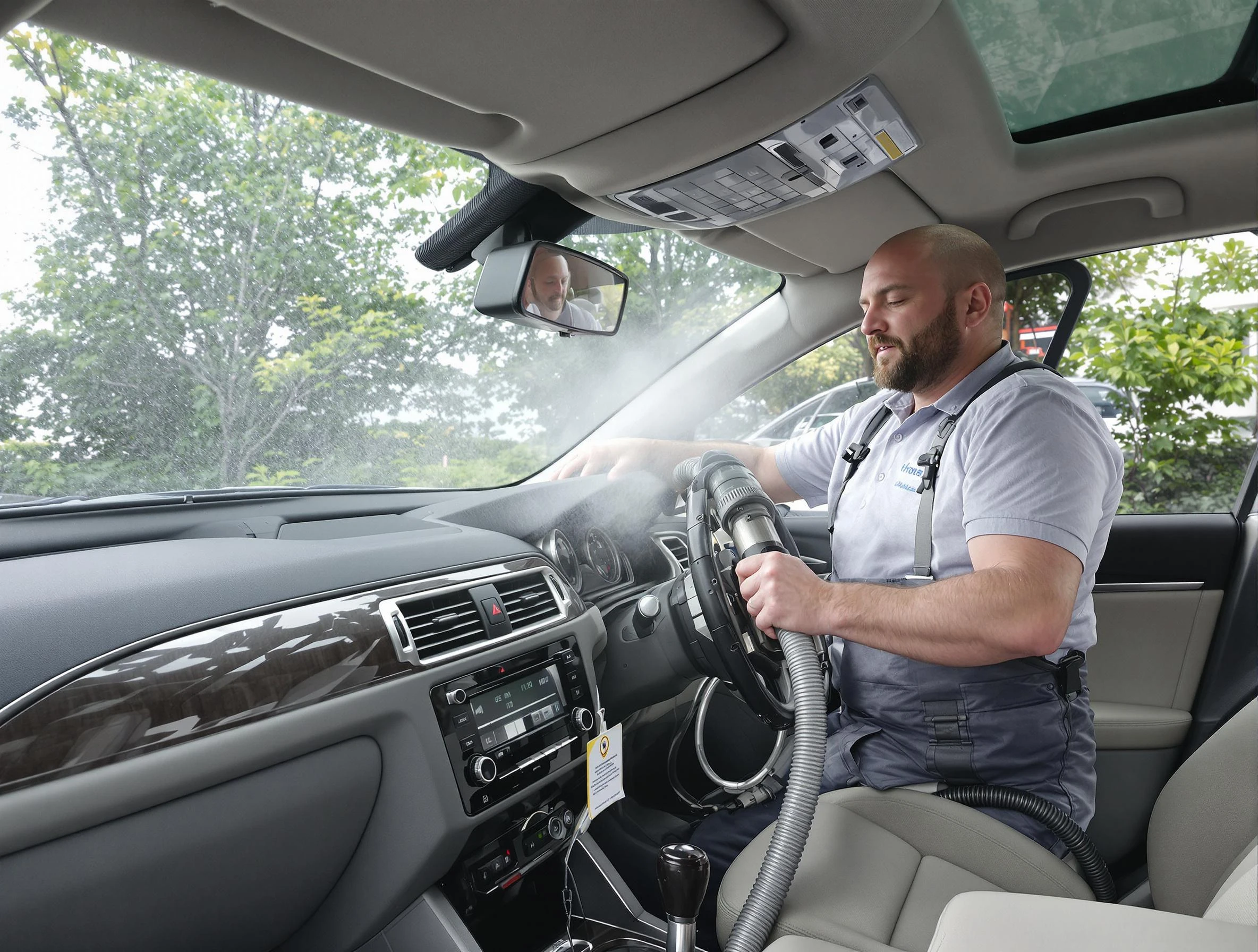 Twin Lakes Air Duct Cleaning specialist performing professional car duct cleaning in Twin Lakes