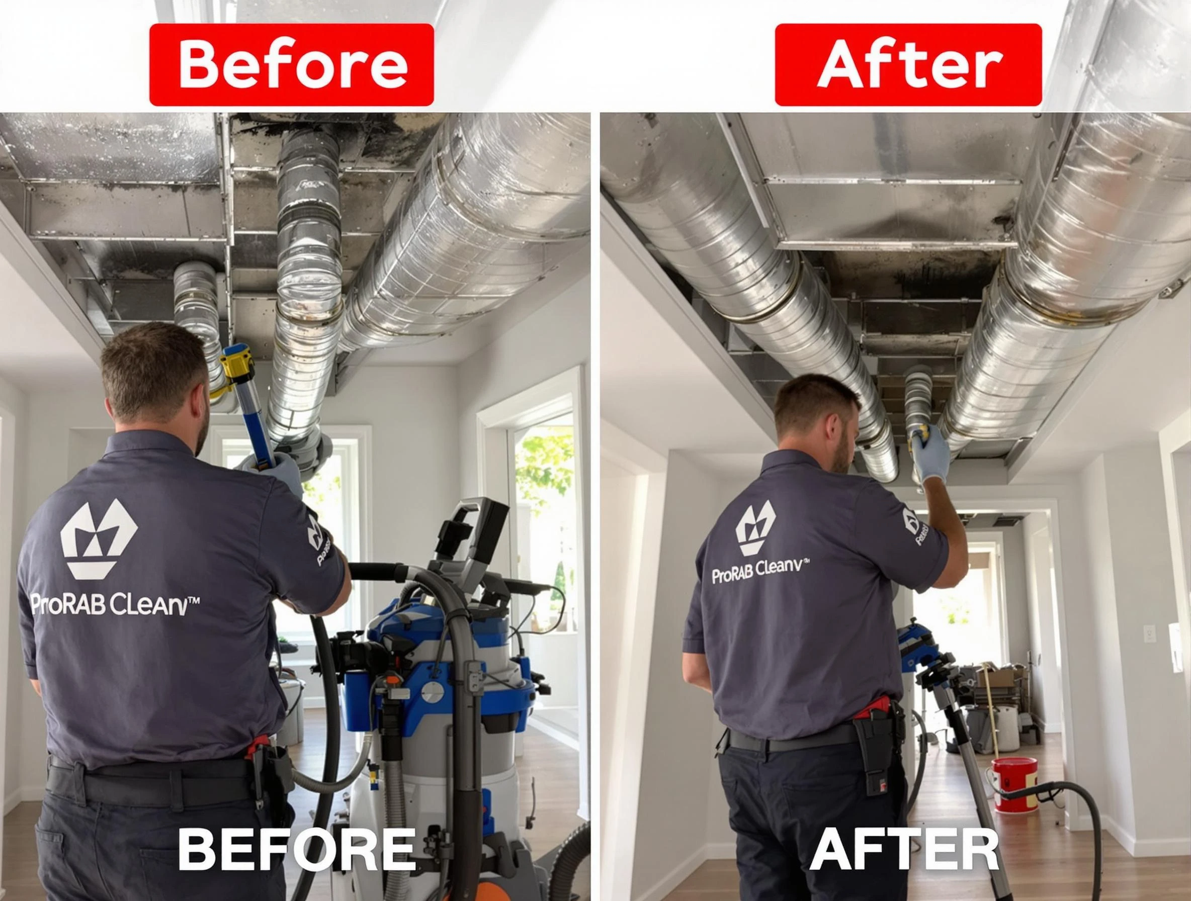 Twin Lakes Air Duct Cleaning expert performing thorough residential duct cleaning in a Twin Lakes home